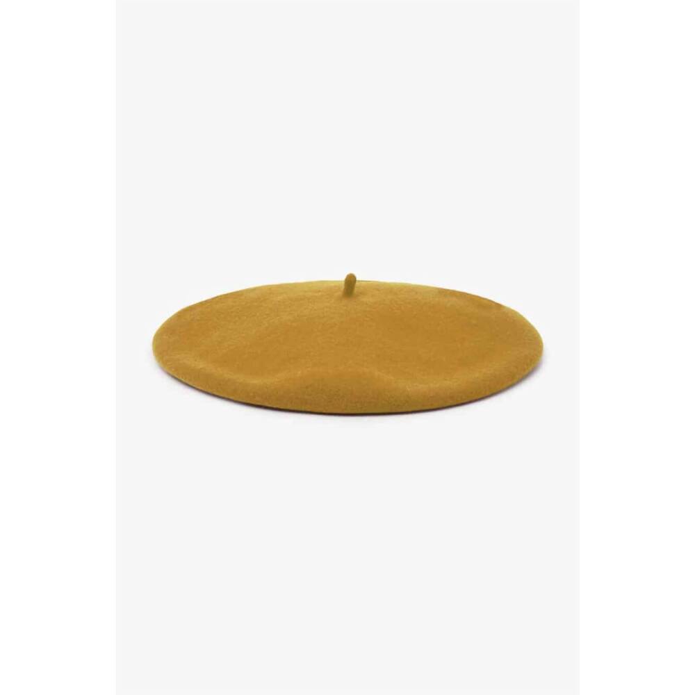 NEW RITA ROW women's wool beret in mustard
